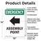 Signmission Assembly Point (Left Arrow) With Symbol, 10 in W x Rectangle, Aluminum OS-2PACK-EM-A-1014-V-10430 - alternate 4